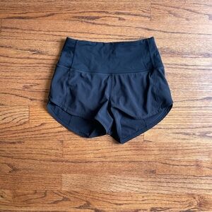 Lululemon Speed Up Shorts HR 2.5” Black Size 0